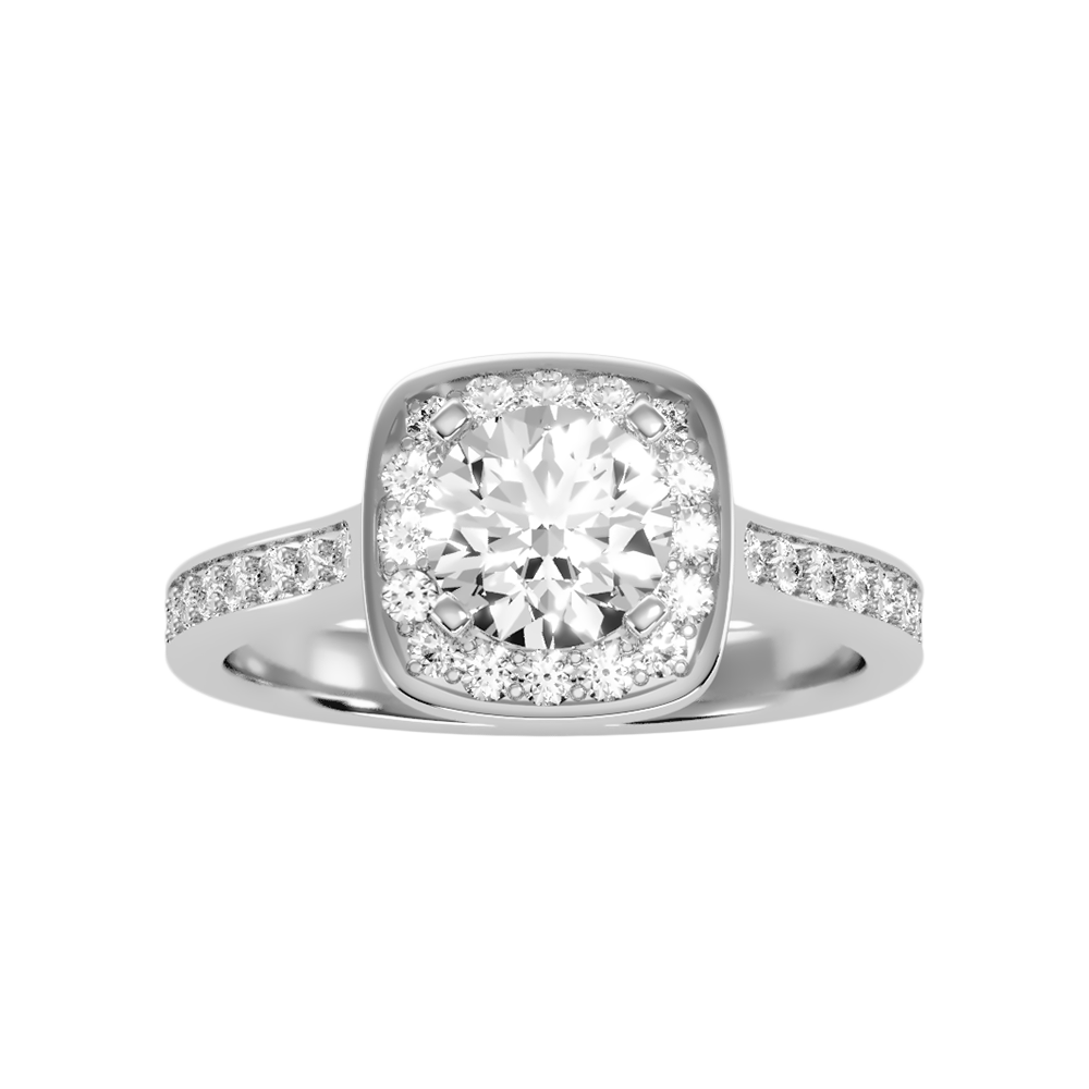 Dolly Diamond Halo Ring - Three