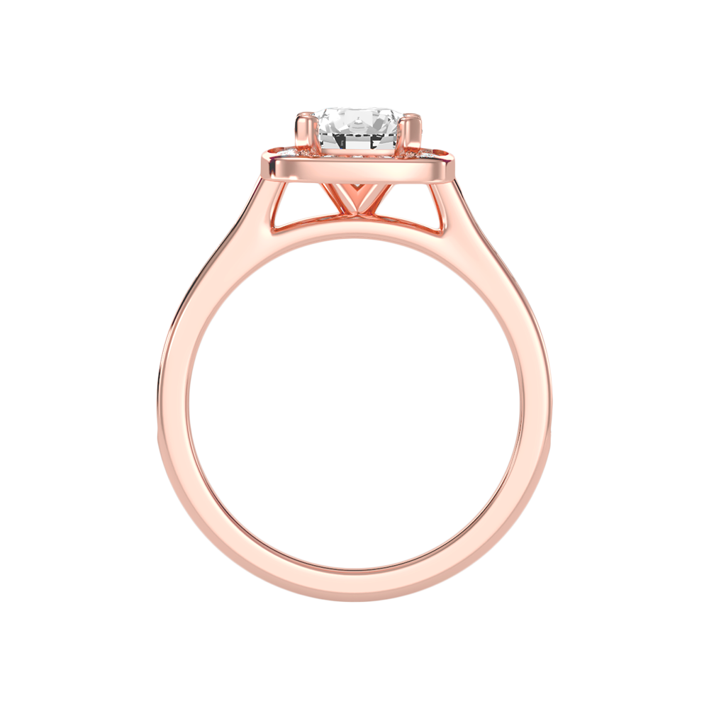 Dolly Diamond Halo Ring In 925 Sterling Silver - Six
