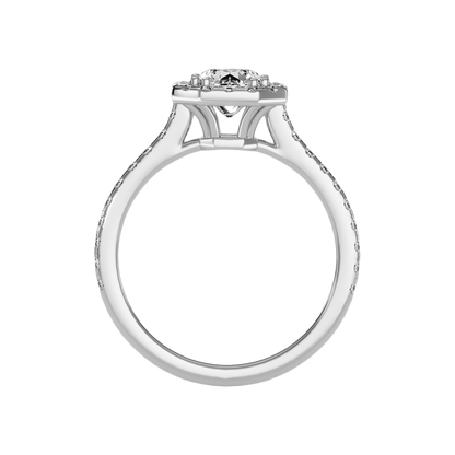 Domance Engagement Ring In 925 Sterling Silver - Ten