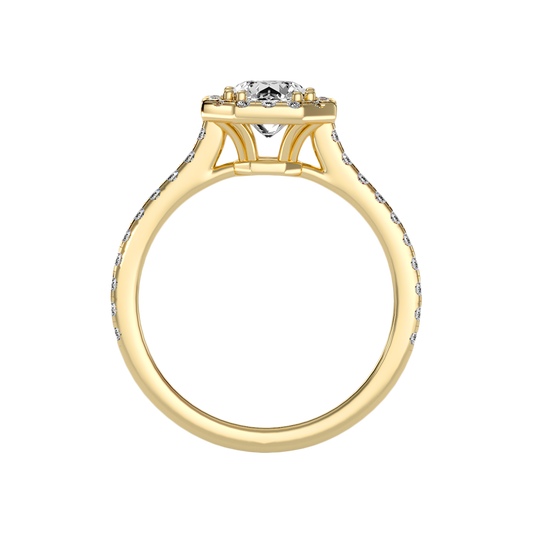 Domance Engagement Ring In 925 Sterling Silver - Two