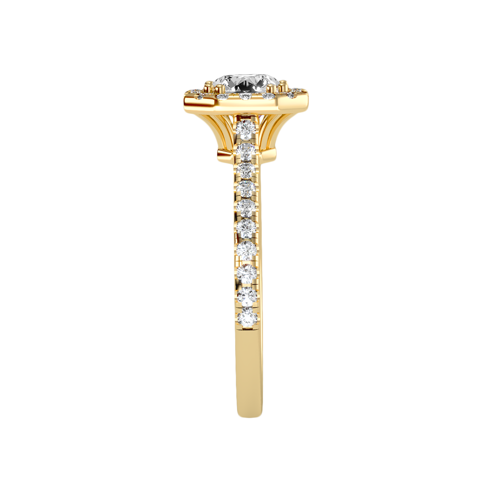 Domance Engagement Ring In 925 Sterling Silver - Four