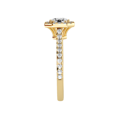 Domance Engagement Ring In 925 Sterling Silver - Four