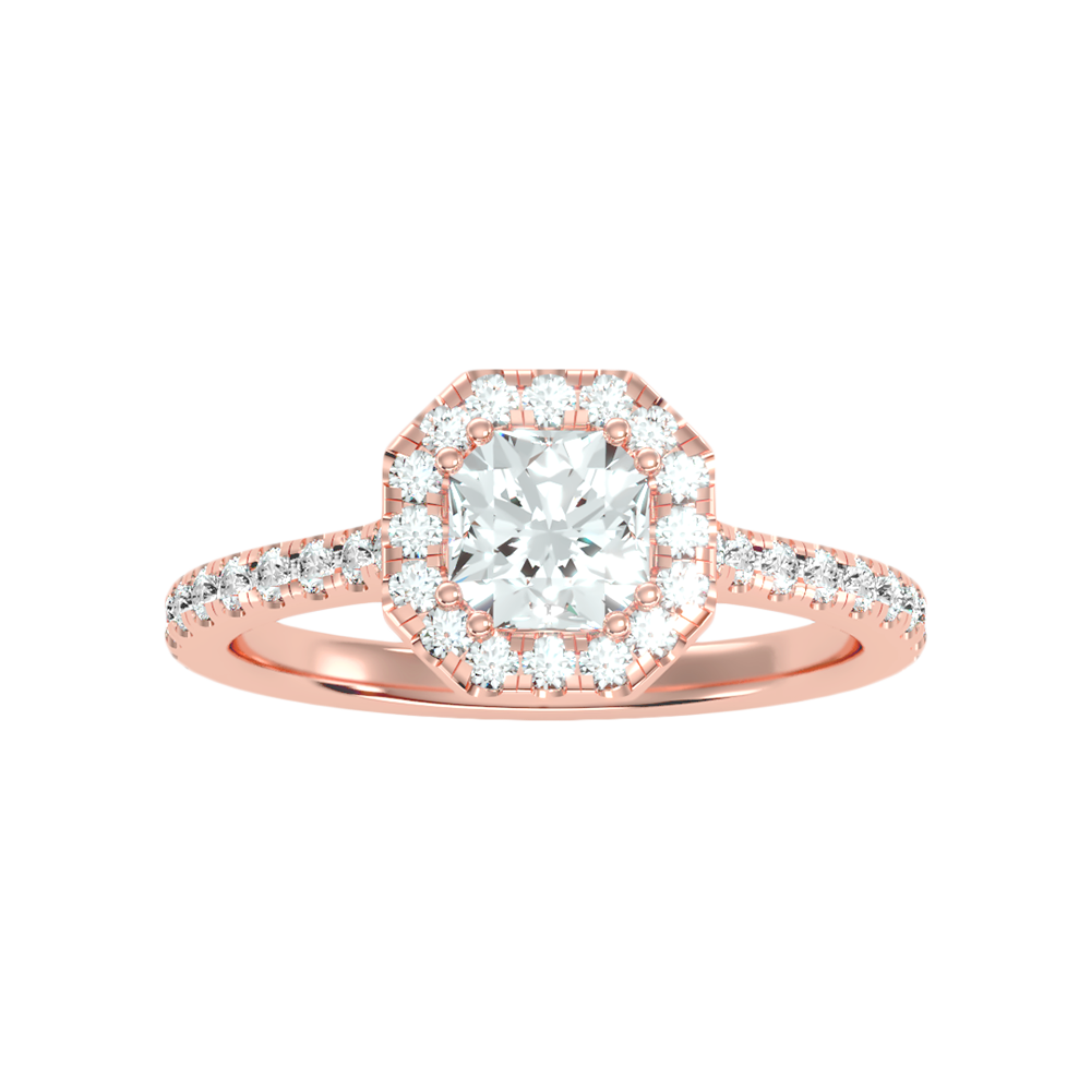 Domance Engagement Ring In 925 Sterling Silver - Five