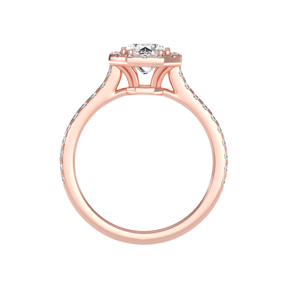 Domance Engagement Ring In 925 Sterling Silver - Six