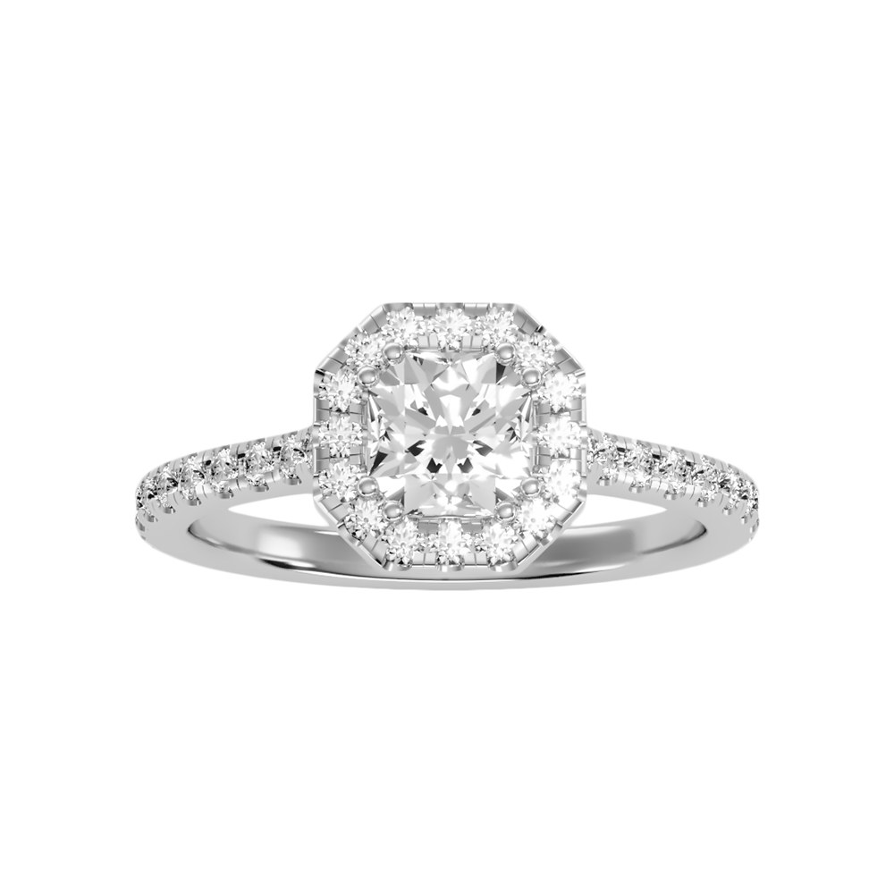 Domance Engagement Ring In 925 Sterling Silver - Nine