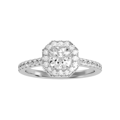 Domance Engagement Ring In 925 Sterling Silver - Nine