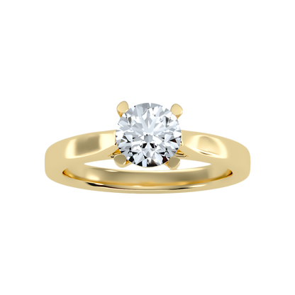 Doux Classic Solitaire Ring In 925 Sterling Silver - Ten