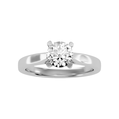 Doux Classic Solitaire Ring In 925 Sterling Silver - Three