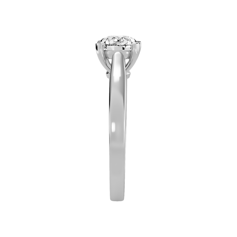 Doux Classic Solitaire Ring In 925 Sterling Silver - Four