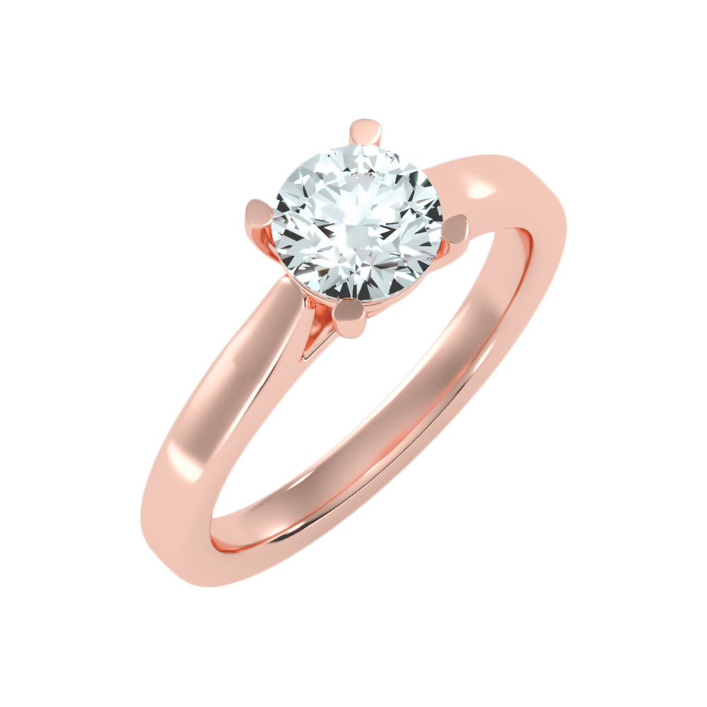 Doux Classic Solitaire Ring In 925 Sterling Silver - Five