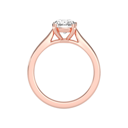 Doux Classic Solitaire Ring In 925 Sterling Silver - Six