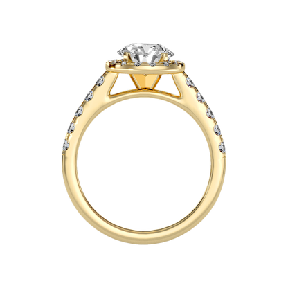 Dreamy Classic Halo Diamond Engagement Ring - Twelve