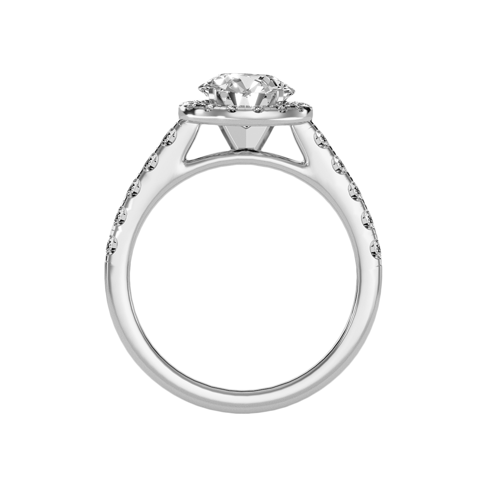 Dreamy Classic Halo Diamond Engagement Ring - Two