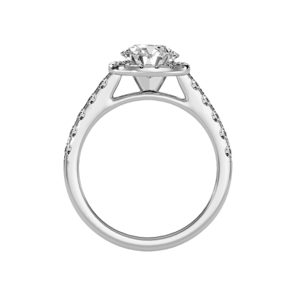 Dreamy Classic Halo Diamond Engagement Ring - Two