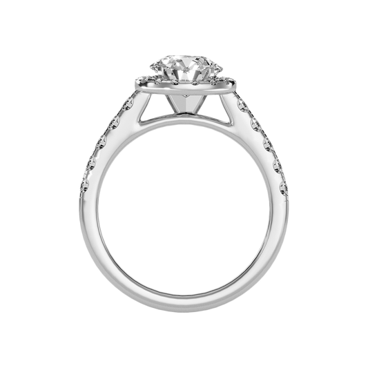Dreamy Classic Halo Diamond Engagement Ring - Two
