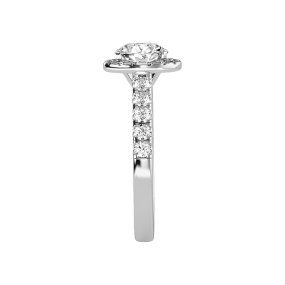 Dreamy Classic Halo Diamond Engagement Ring - Four