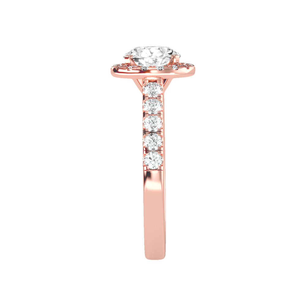 Dreamy Classic Halo Diamond Engagement Ring - Eight