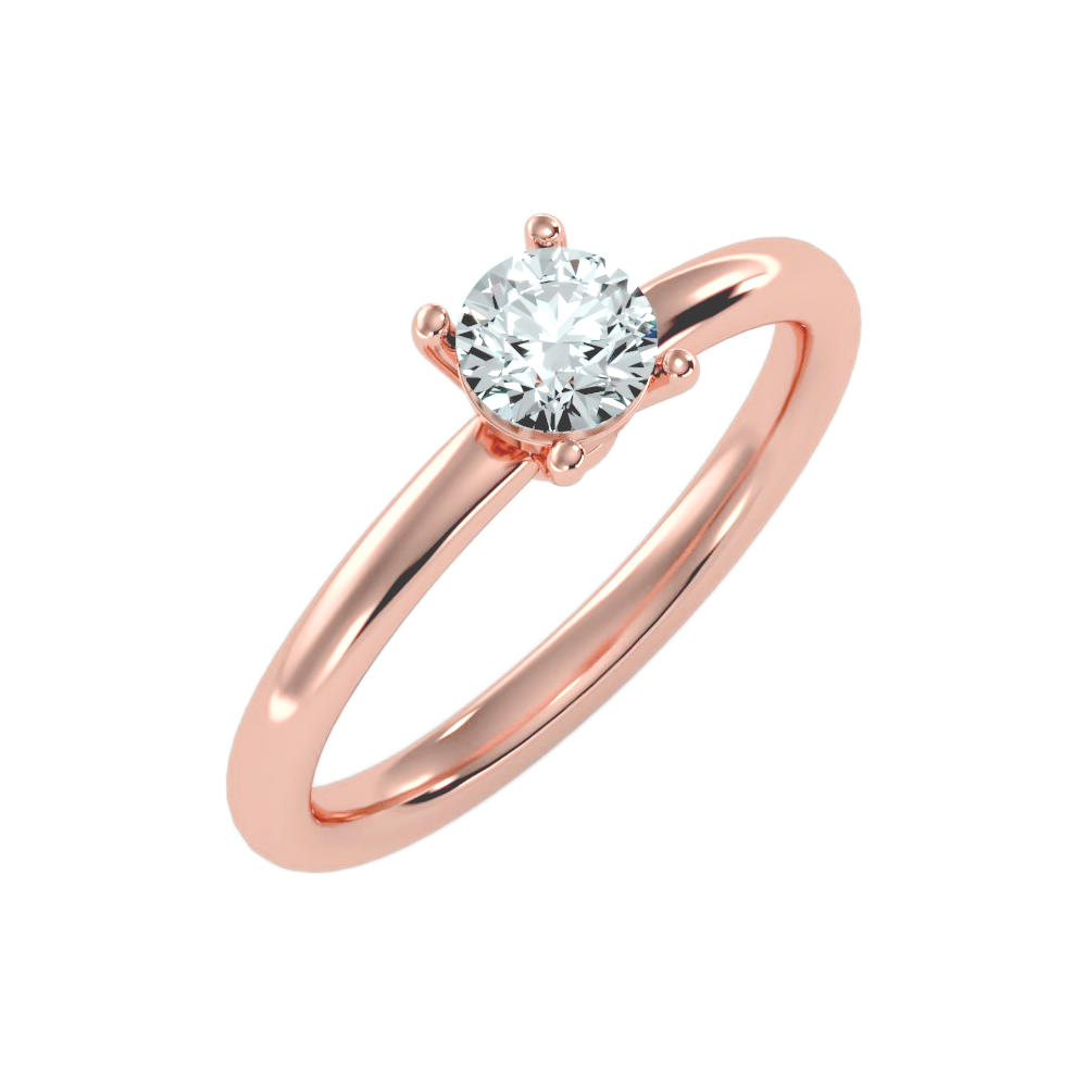 Dreamy Solitaire Ring In 925 Sterling Silver - Ten