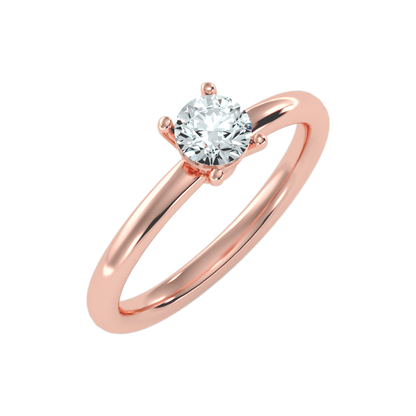 Dreamy Solitaire Ring In 925 Sterling Silver - Ten