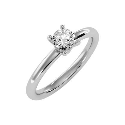 Dreamy Solitaire Ring In 925 Sterling Silver - Two