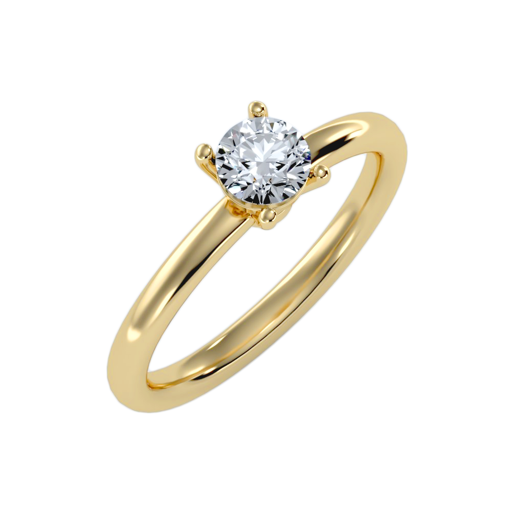 Dreamy Solitaire Ring In 925 Sterling Silver - Six