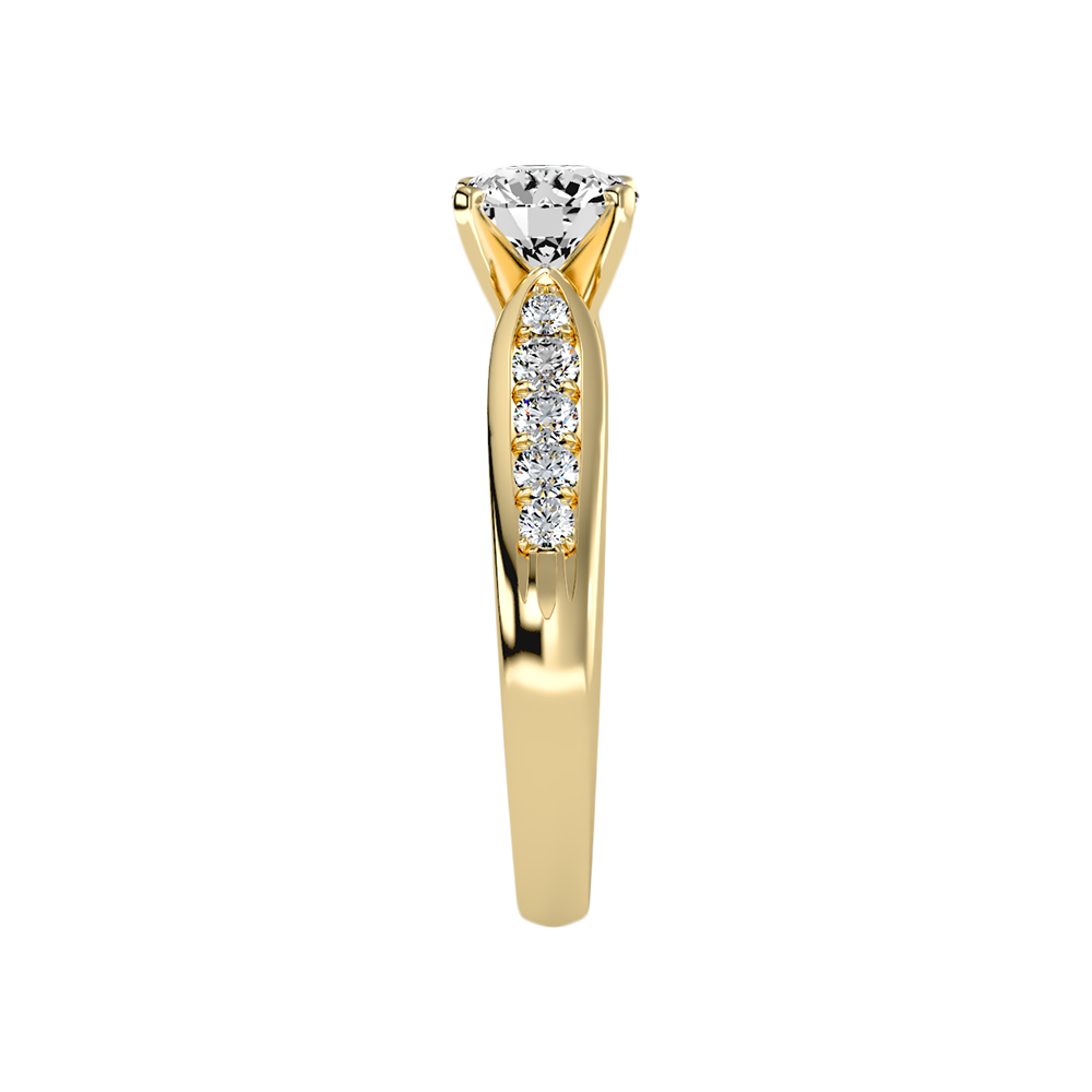 Drop Solitaire Ring In 925 Sterling Silver - Eleven