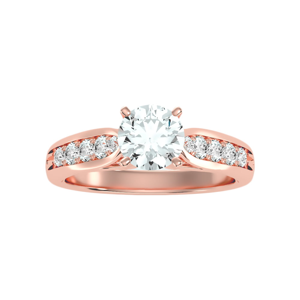 Drop Solitaire Ring In 925 Sterling Silver - Two