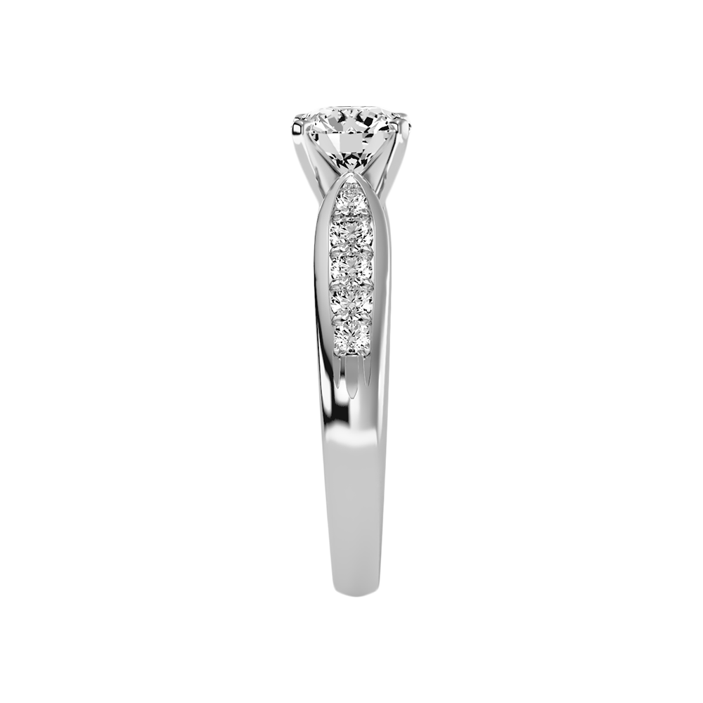 Drop Solitaire Ring In 925 Sterling Silver - Seven