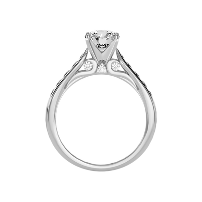 Drop Solitaire Ring In 925 Sterling Silver - Eight