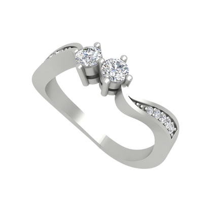Dual Diamond Anniversary Ring - Three