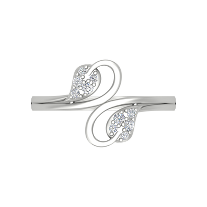 Dual Leaves Diamond Band - Six