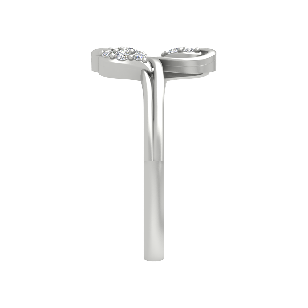Dual Leaves Diamond Band - Seven