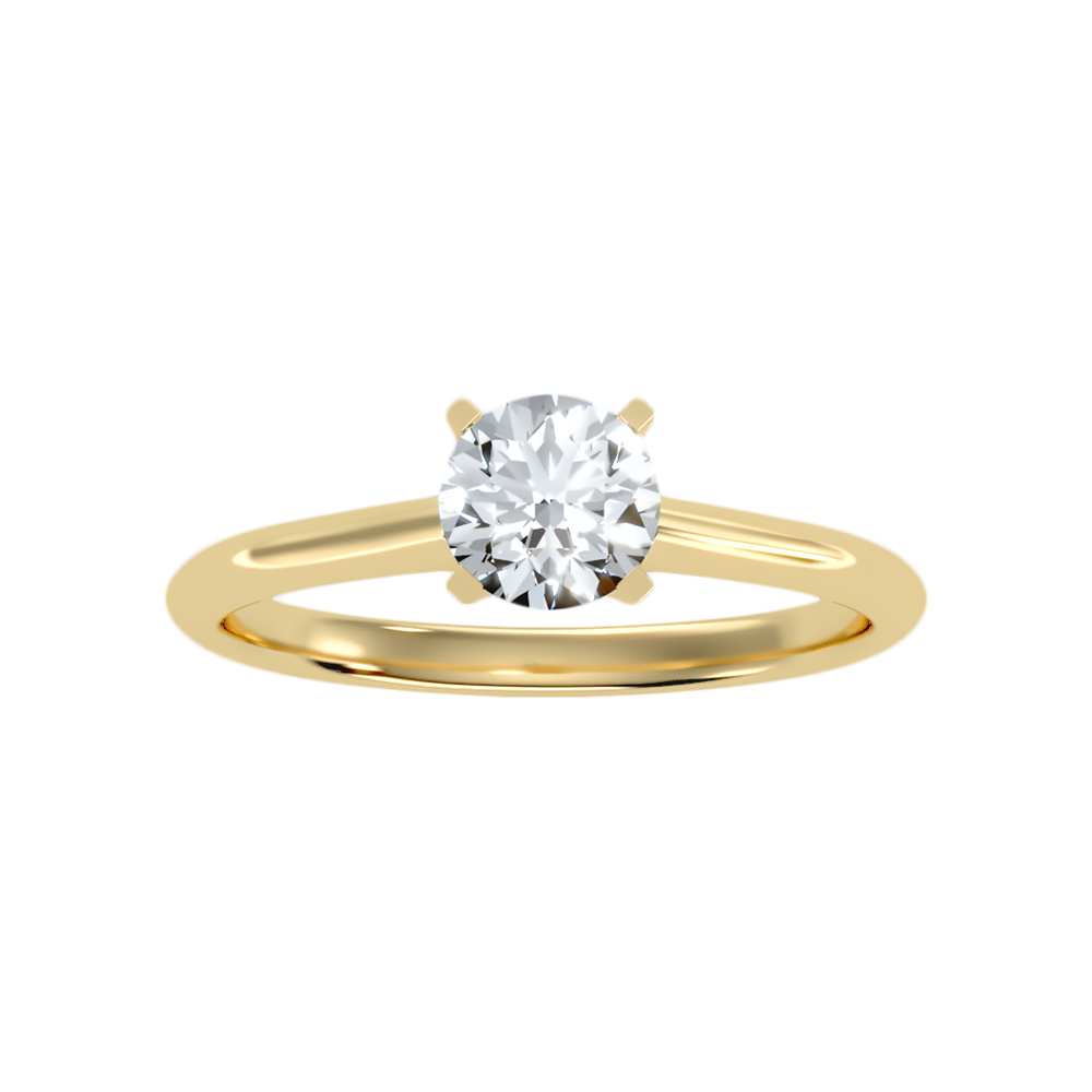 Duox Classic Solitaire Ring In 925 Sterling Silver - Ten