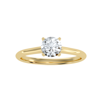 Duox Classic Solitaire Ring In 925 Sterling Silver - Ten