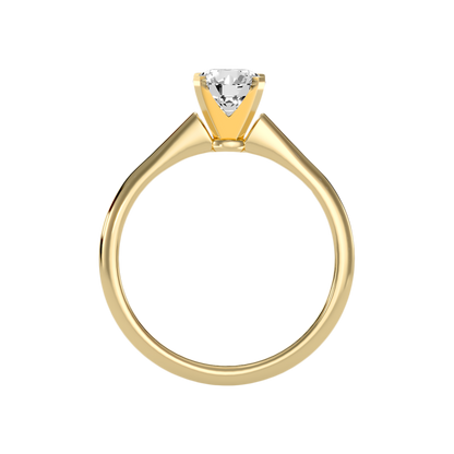 Duox Classic Solitaire Ring In 925 Sterling Silver - Twelve