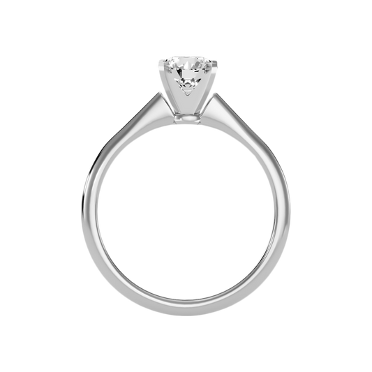 Duox Classic Solitaire Ring In 925 Sterling Silver - Two