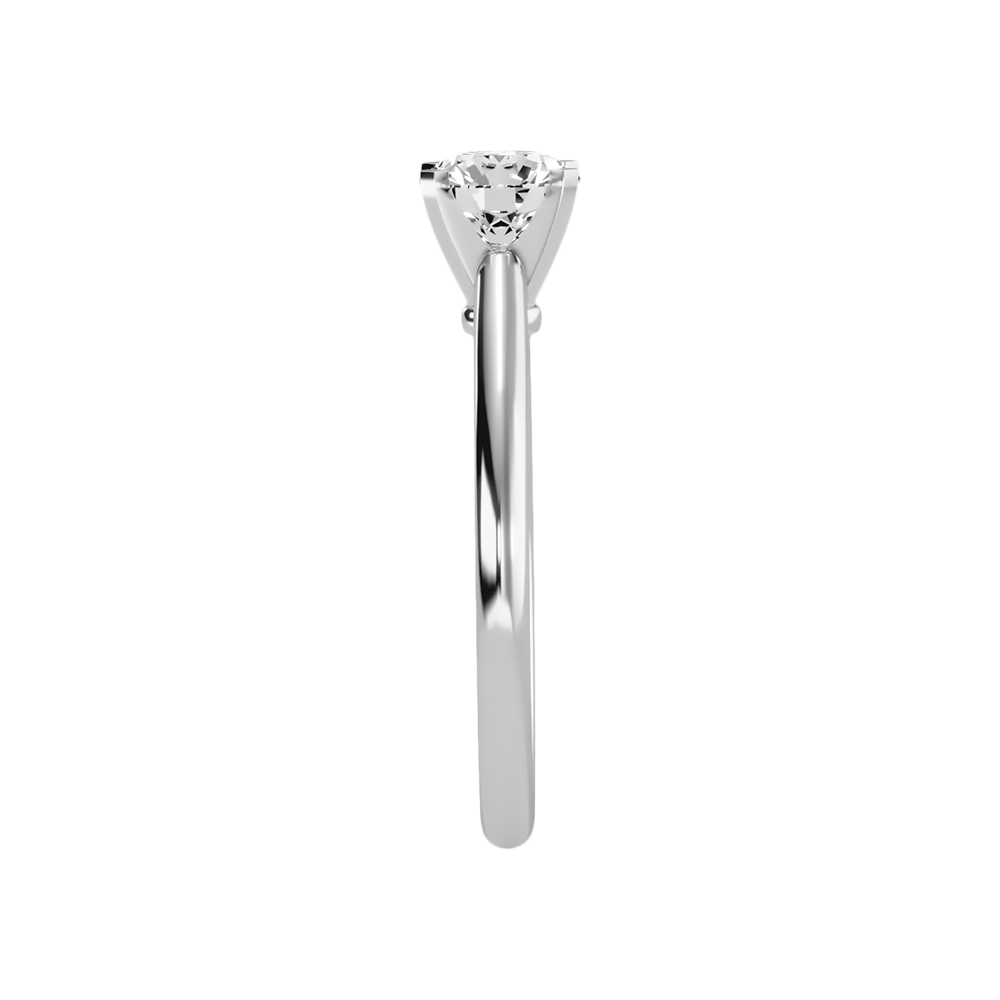 Duox Classic Solitaire Ring In 925 Sterling Silver - Four