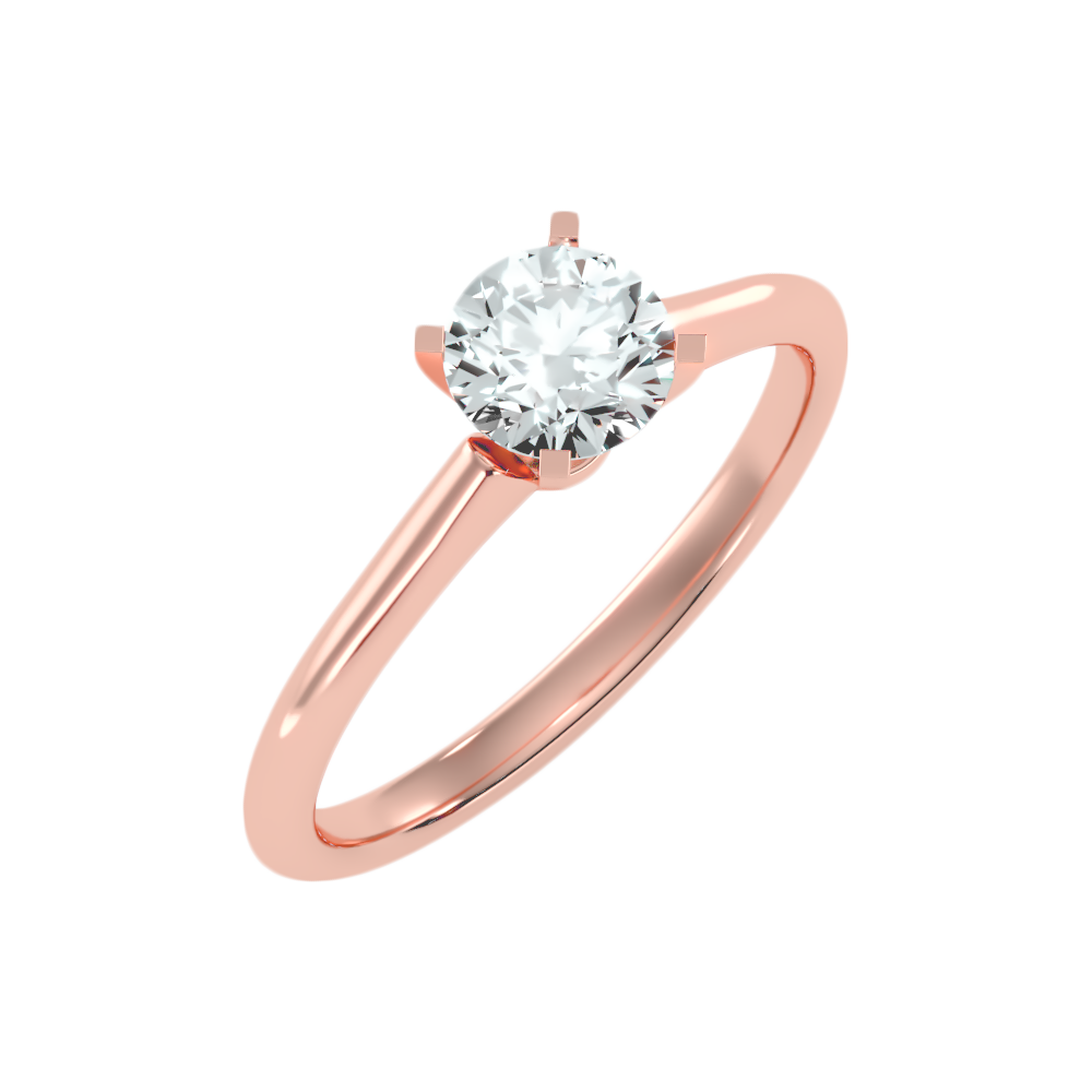 Duox Classic Solitaire Ring In 925 Sterling Silver - Five