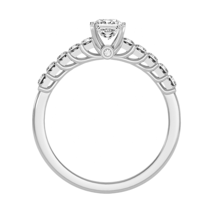 Dynamic Solitaire Ring In 925 Sterling Silver - One