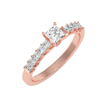 Dynamic Solitaire Ring - Ten