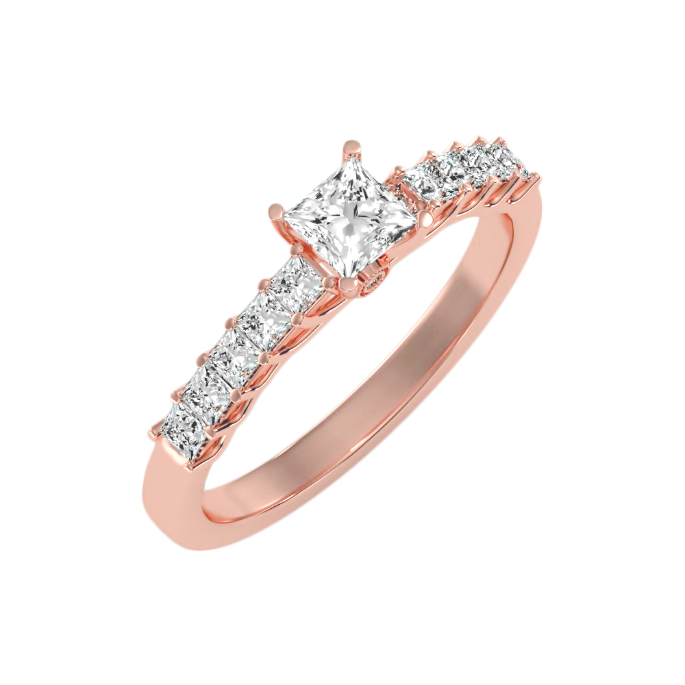 Dynamic Solitaire Ring In 925 Sterling Silver - Ten