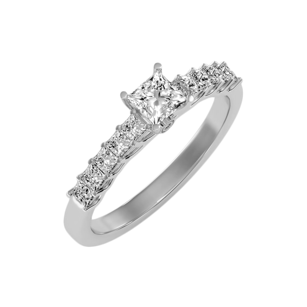 Dynamic Solitaire Ring In 925 Sterling Silver - Two