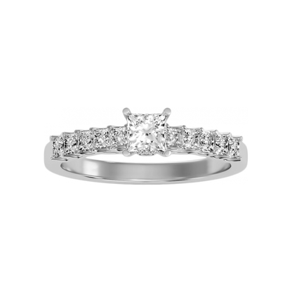Dynamic Solitaire Ring In 925 Sterling Silver - Four