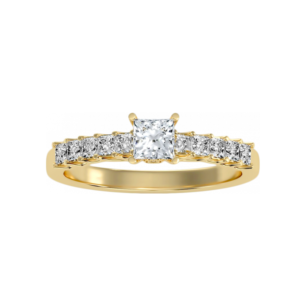 Dynamic Solitaire Ring In 925 Sterling Silver - Eight