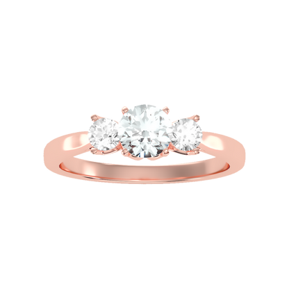 Ebullience Three Stone Diamond Engagement Ring - Two