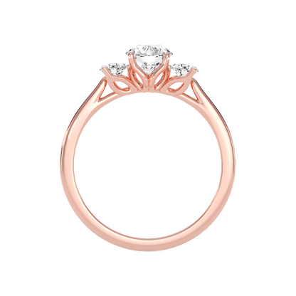 Ebullience Three Stone Diamond Engagement Ring - Four