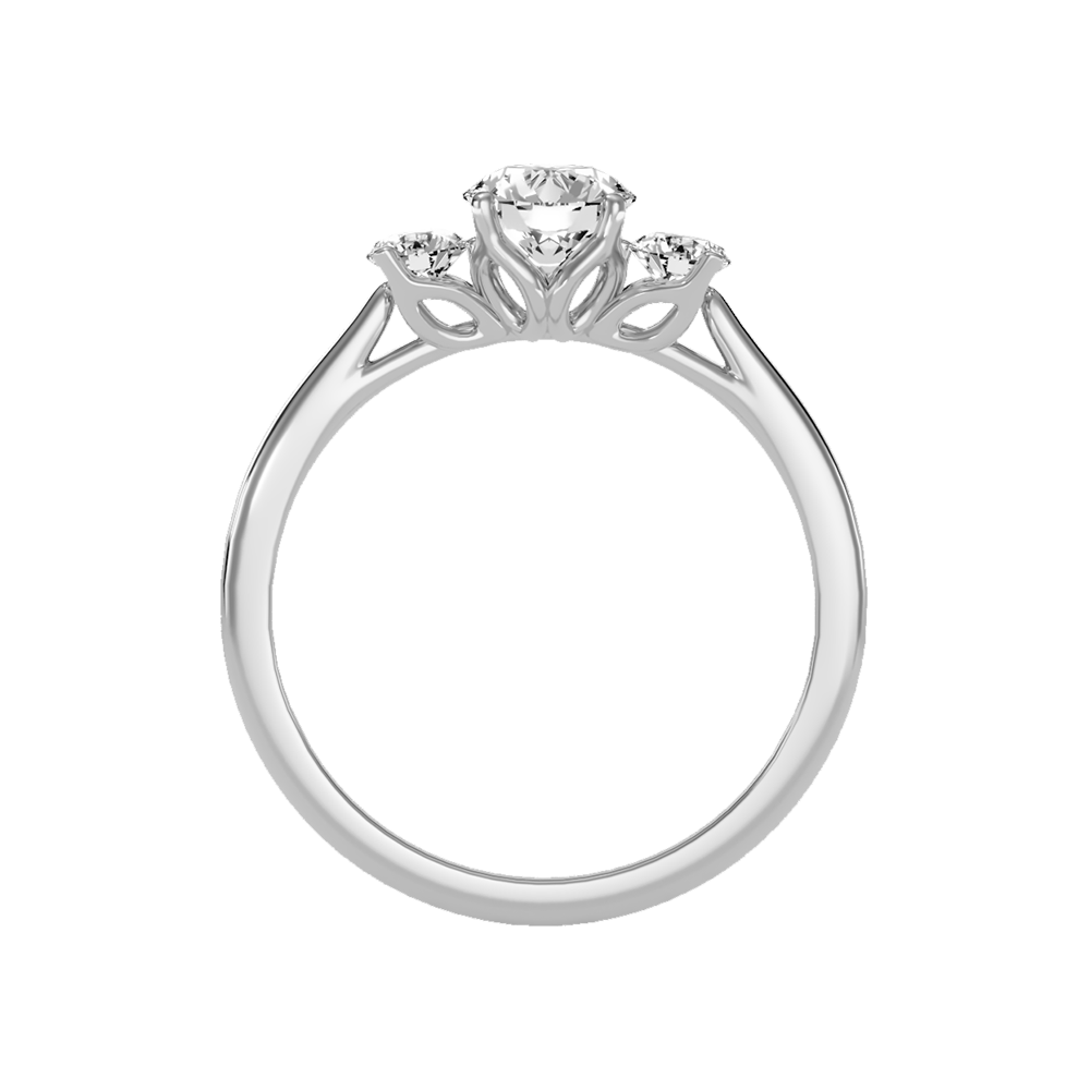 Ebullience Three Stone Diamond Engagement Ring - Eight