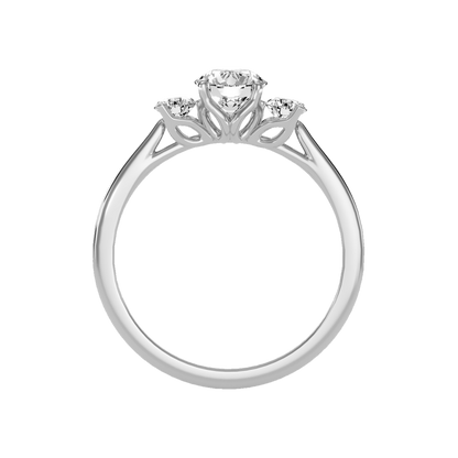 Ebullience Three Stone Diamond Engagement Ring - Eight