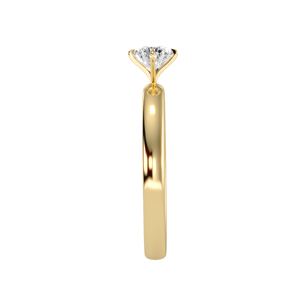 Ebullient Classic Solitaire Ring In 925 Sterling Silver - Three