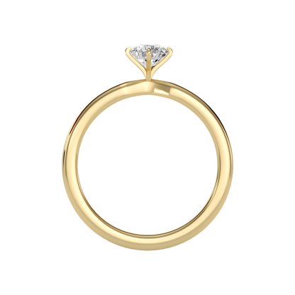 Ebullient Classic Solitaire Ring In 925 Sterling Silver - Four